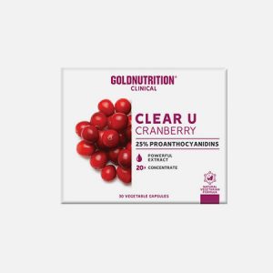 Clear U CRANBERRY – 30 cápsulas – Gold Nutrition