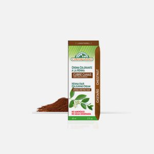 Creme coloração cabelo Henna Castanho – 60ml – Corpore Sano