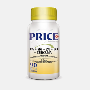 Price CA + MG + ZN + D3 + Curcuma – 90 comprimidos – Fharmonat