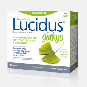 Lucidus Ginkgo – 30 ampolas – Farmodiética