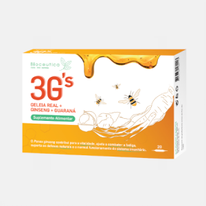 3 G’S Jalea Real + Ginseng + Guaraná – 20 ampolas – Bioceutica