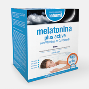 Melatonina Plus Active – 60 + 30 comprimidos – Naturmil