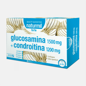 Glucosamina 1500mg + Condroitina 1200mg Forte – 20 ampolas – Naturmil