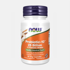 Probiotic-10 25 Billion – 30 cápsulas – Now