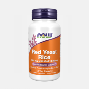 Red Yeast Rice 600 mg with CoQ10 30 mg – 60 cápsulas – Now