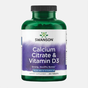 Calcium Citrate & Vitamin D3 – 250 comprimidos – Swanson