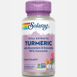 TURMERIC with Bromelain & Boswellia – 60 Vegcaps – Solaray