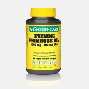 Evening Primrose 1000 mg – 100 mg GLA – 60 cápsulas – Good Care