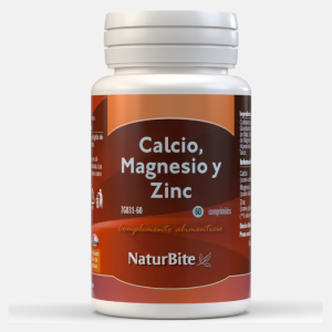 Cálcio Magnésio e Zinco – 60 comprimidos – NaturBite