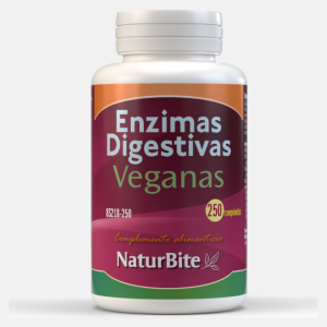 Enzimas Digestivas Veganas – 250 comprimidos – NaturBite