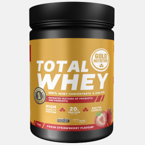 Total Whey Morango – 800 g – Gold Nutrition