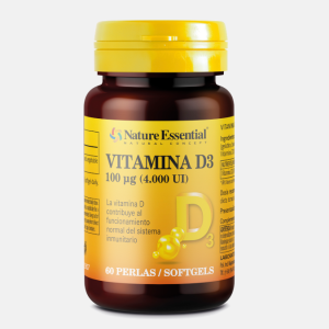 Vitamina D3 100 mcg 4000 UI – 60 cápsulas – Nature Essential