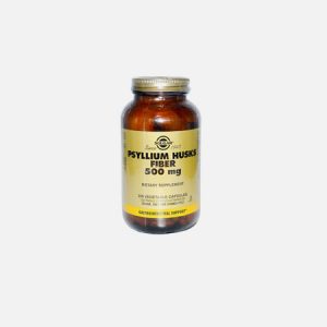 Psyllium Husks Fibre 500mg – 200 cápsulas – Solgar