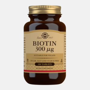 Biotina 300mcg – 100 comprimidos – Solgar