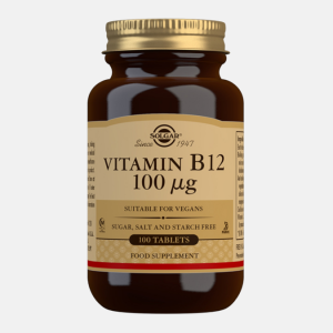 Vitamina B12 Cianocobalamina 100mcg – 100 comprimidos – Solgar