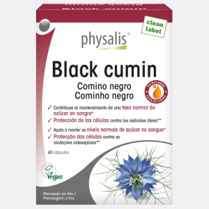 Black Cumin Cominho Negro – 60 cápsulas – Physalis