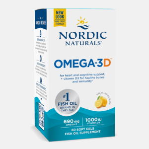 Omega-3D 690mg Lemon – 60 softgels – Nordic Naturals