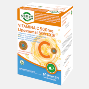 Vitamina C 500mg Lipossomal – 60 cápsulas – Sovex