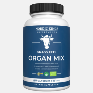 Grass Fed Beef Organ Mix Bio – 180 cápsulas – Nordic Kings