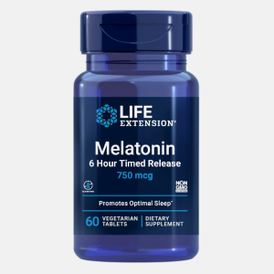 Melatonin 6 Hour Timed Release 750mcg – 60 comprimidos – Life Extension