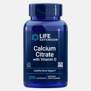 Calcium Citrate with Vitamin D – 200 cápsulas – Life Extension