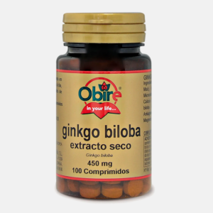 Ginkgo biloba 450mg – 100 comprimidos – Obire