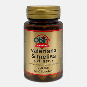 Valeriana + Erva Cidreira 200mg – 60 cápsulas – Obire