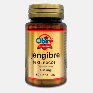 Gengibre 150mg extrato seco – 60 cápsulas – Obire