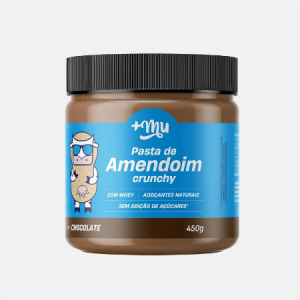 Creme de Amendoim Crunchy Chocolate Branco – 450g – +Mu