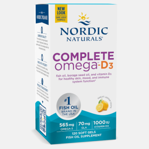 Complete Omega-D3 565mg Lemon – 120 softgels – Nordic Naturals