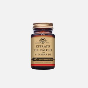 Citrato de Cálcio com Vitamina D3 – 60 comprimidos – Solgar