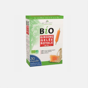 Ginseng + Geleia Real Bio – 30 ampolas – 3 Chênes