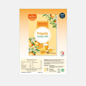 Própolis rebuçados Laranja e Mel – 75g – 2M Pharma