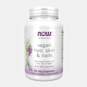 Vegan Hair, Skin & Nails – 90 cápsulas – Now