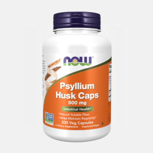 Psyllium Husk 500mg – 200 cápsulas – Now