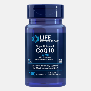 Super Ubiquinol CoQ10 with Enhanced Mitochondrial Support 50mg – 100 softgels – Life Extension