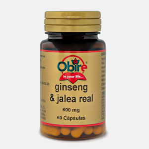 Ginseng & Geleia Real 600mg – 60 cápsulas – Obire