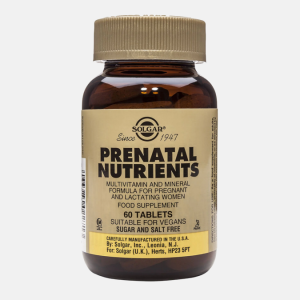 Prenatal Nutrients – 60 comprimidos – Solgar