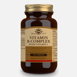 Vitamin B-Complex with Vitamin C – 100 comprimidos – Solgar