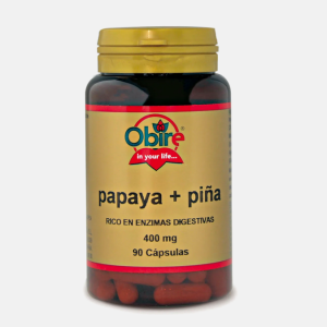 Papaia + Ananás 400mg – 90 cápsulas – Obire