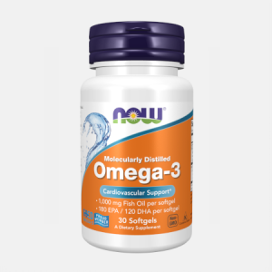 Omega 3 Choles Free (180 EPA / 120 DHA) 1000mg – 30 cápsulas – Now