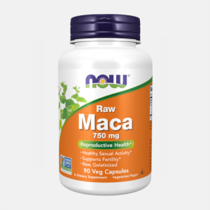 Maca Raw 750mg – 90 cápsulas – Now