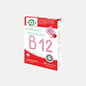 Vitamina B12 + Metilfolato – 30 comprimidos – Sovex