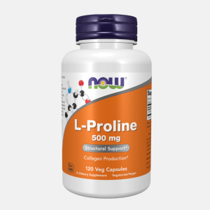 L-Proline 500 mg – 120 veg cápsulas – Now