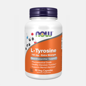 L-Tyrosine 750mg Extra Strength – 90 veg cápsulas – Now