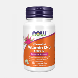 Chewable Vitamin D3 5000 IU Mint Flavor – 120 losangos – Now