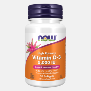 Vitamin D3 5000 IU – 30 softgels – Now