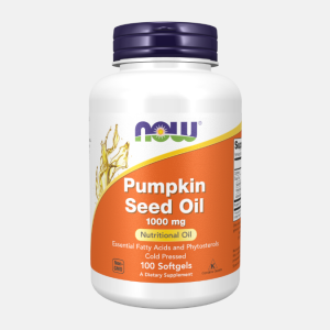 Pumpkin Seed Oil 1000 mg – 100 cápsulas – Now