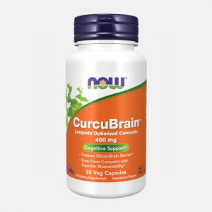 CurcuBrain 400mg – 50 veg cápsulas – Now