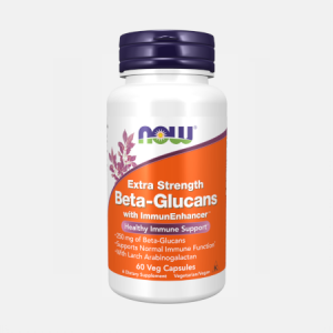 Beta-Glucans with ImmunEnhancer Extra Strength – 60 cápsulas – Now